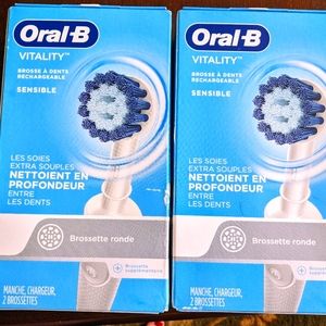 2 Oral-B Vitality Rechargeable Toothbrushes